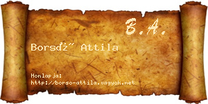 Borsó Attila névjegykártya