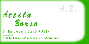 attila borso business card